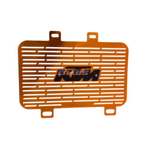 KTM RADIATOR GUARD CHECKED ORANGE (LOGO)