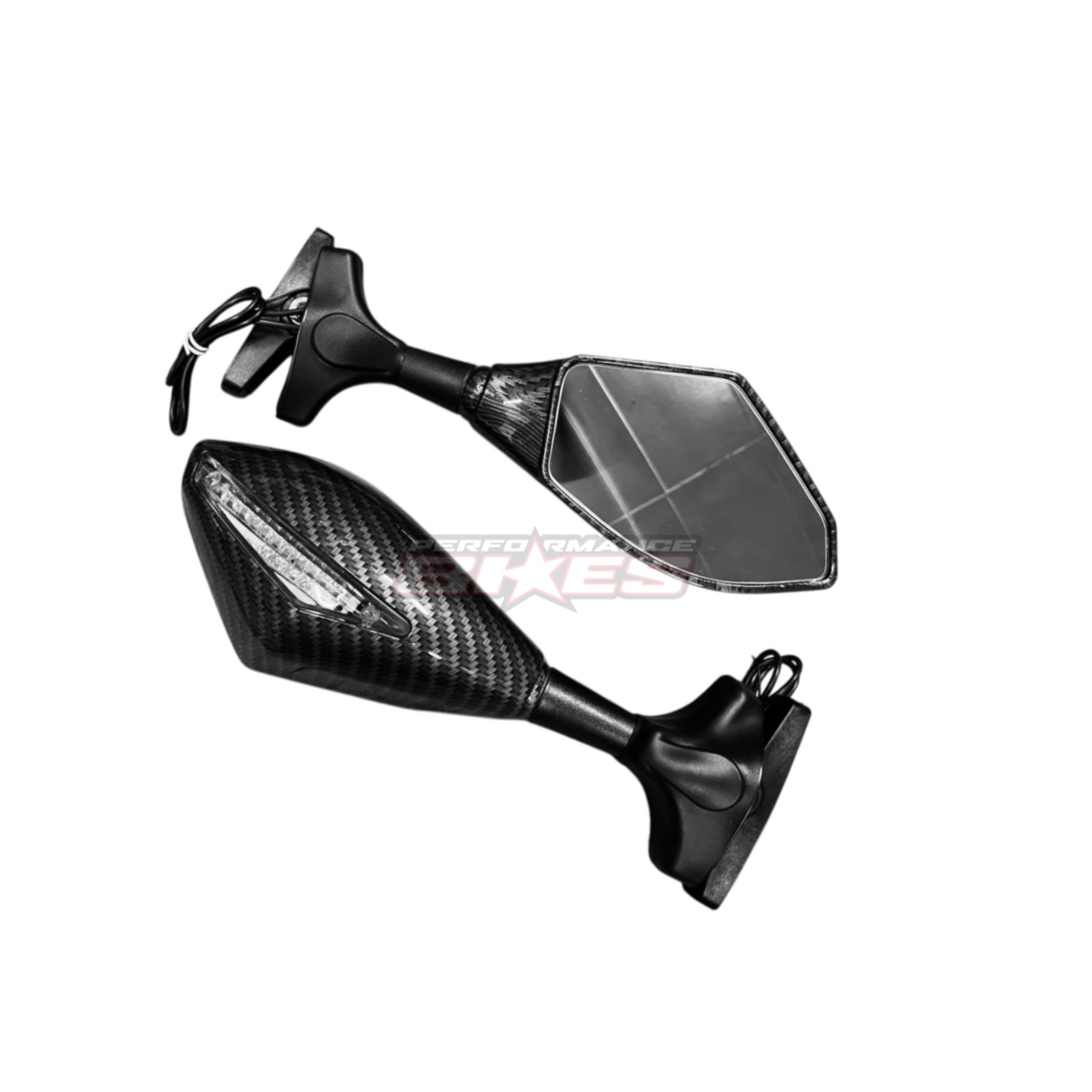 MIRROR W/INDICATOR- DOUBLE : CARBON TYPE 2