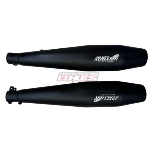 SSP EXHAUST :INTERCEPTOR/GT650 TWIN :MATT BLACK